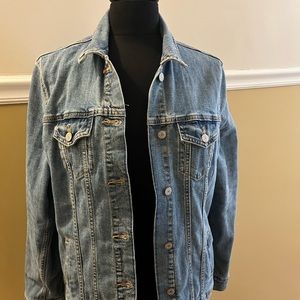 Old Navy medium wash denim jacket size large tall
